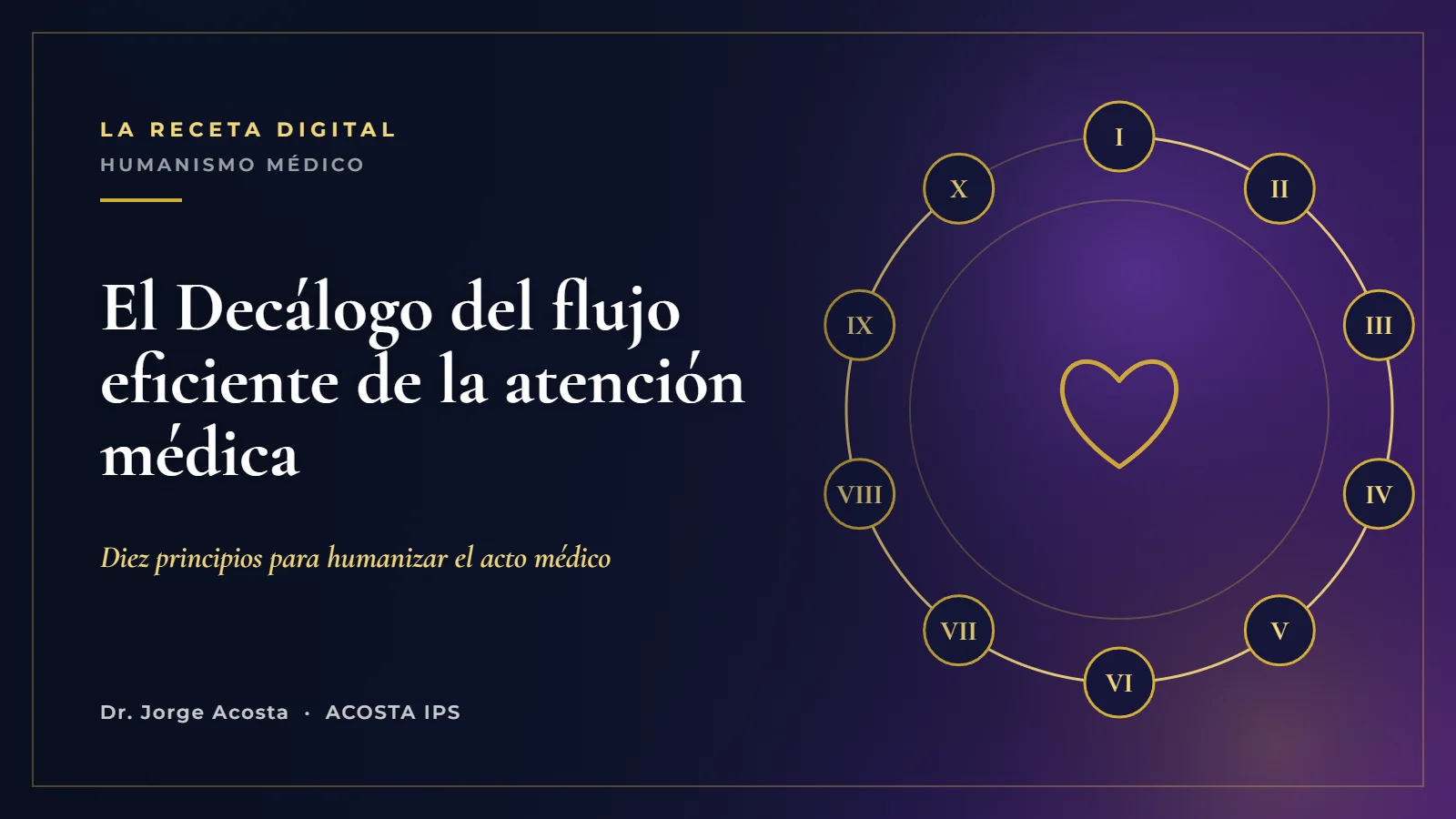 El Decálogo del flujo eficiente de la atención médica